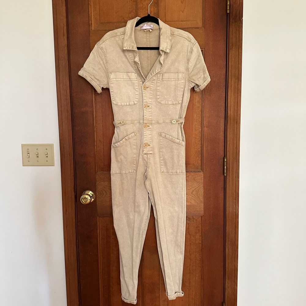 Wisteria Lane Tan Jumpsuit / Coveralls